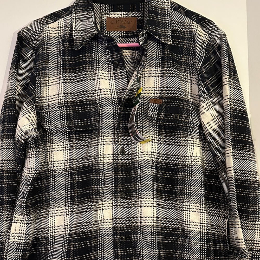 Orvis Monochrome Plaid Men's Shacket nwt